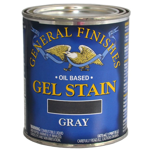 General Finishes 1 Pt Gray Gel Stain Oil-Based Heavy Bodied Stain GRP - main